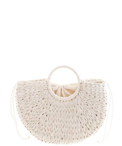 Woven Straw Stylish Tote Bag HBG-103720PP BEIGE